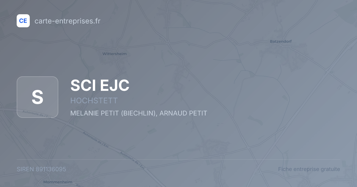 SCI EJC — 891136095 — fiche entreprise