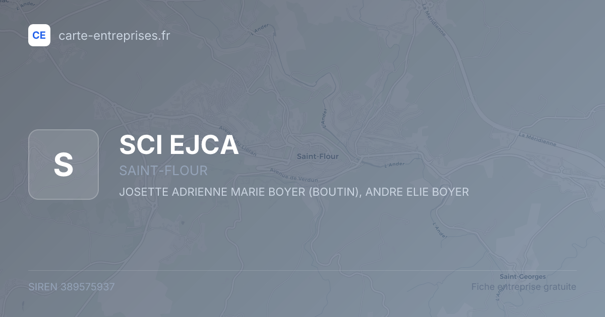 SCI EJCA — 389575937 — fiche entreprise