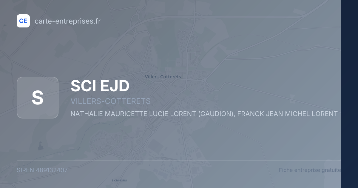 SCI EJD — 489132407 — fiche entreprise