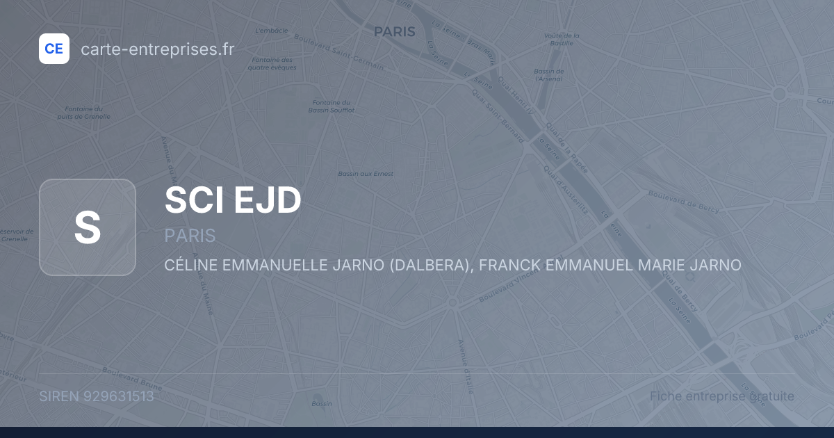 SCI EJD — 929631513 — fiche entreprise