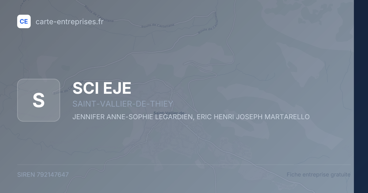 SCI EJE — 792147647 — fiche entreprise