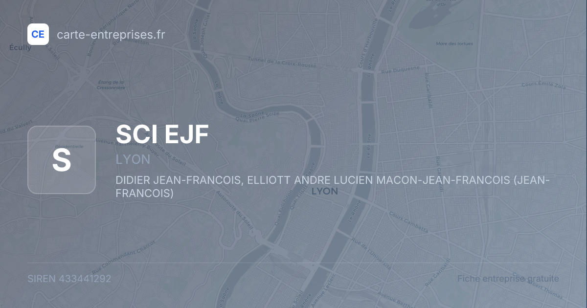 SCI EJF — 433441292 — fiche entreprise