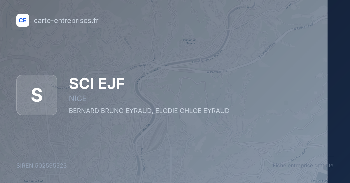 SCI EJF — 502595523 — fiche entreprise