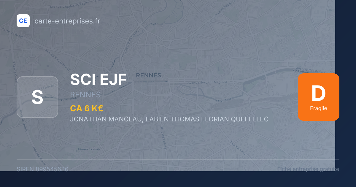 SCI EJF — 899545636 — fiche entreprise