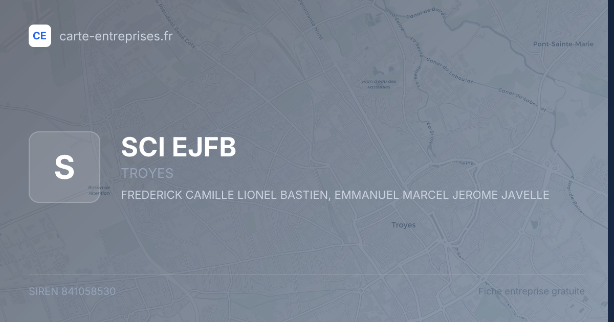 SCI EJFB — 841058530 — fiche entreprise