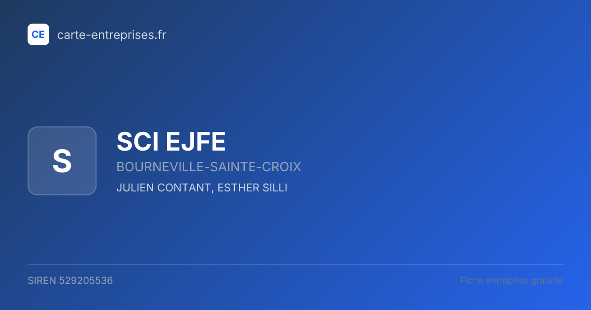 SCI EJFE — 529205536 — fiche entreprise