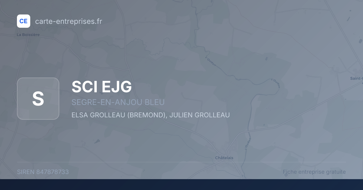 SCI EJG — 847878733 — fiche entreprise