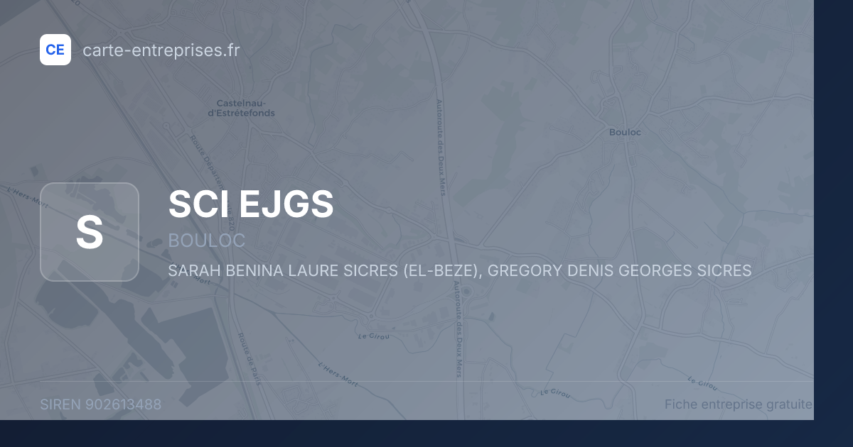 SCI EJGS — 902613488 — fiche entreprise