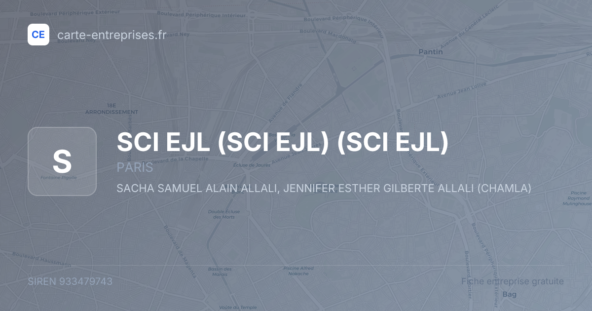 SCI EJL (SCI EJL) (SCI EJL) — 933479743 — fiche entreprise