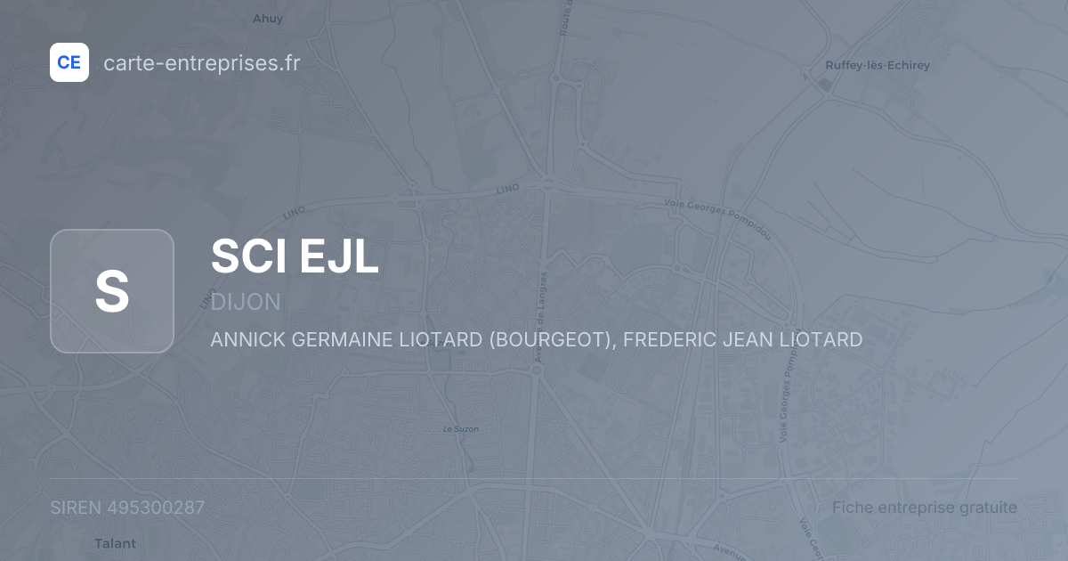 SCI EJL — 495300287 — fiche entreprise