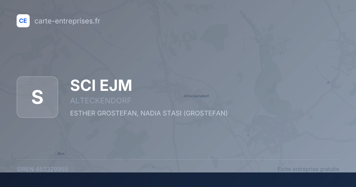 SCI EJM — 453329955 — fiche entreprise