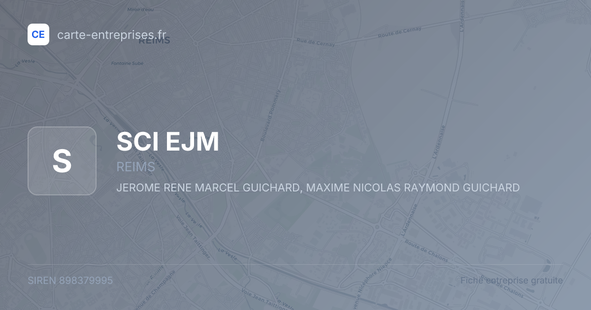 SCI EJM — 898379995 — fiche entreprise