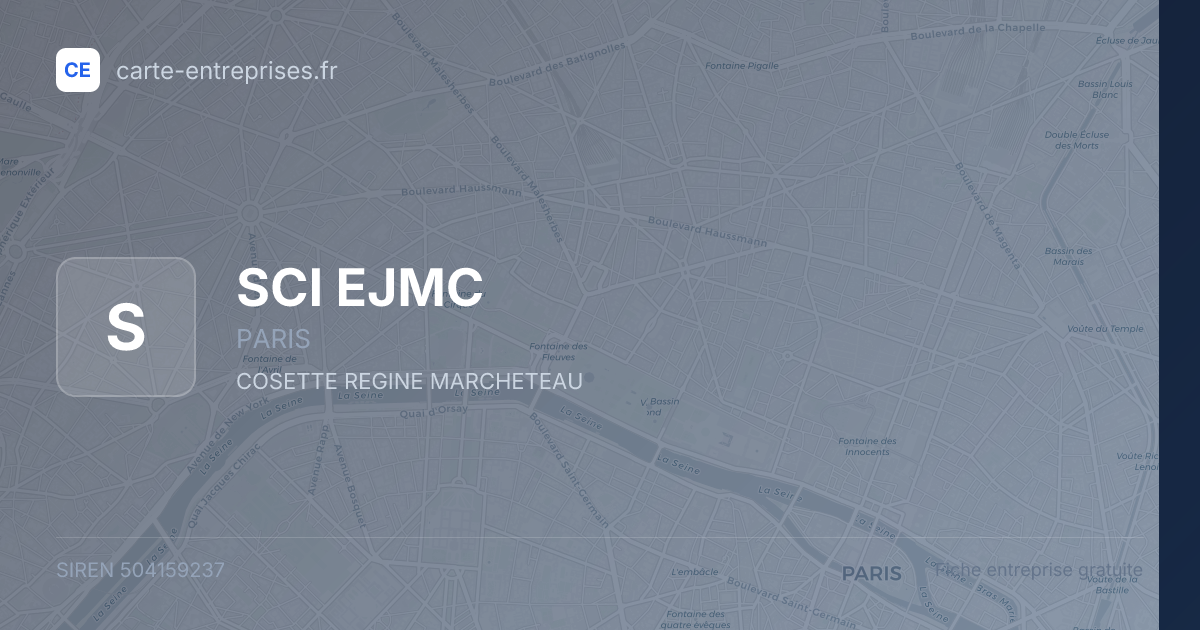 SCI EJMC — 504159237 — fiche entreprise