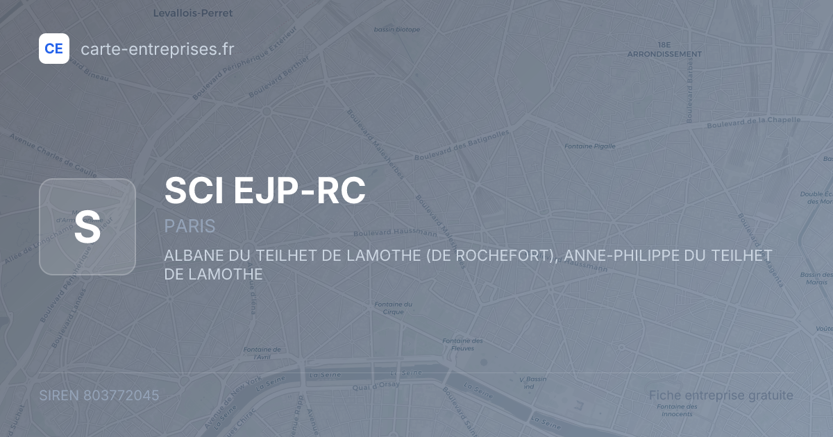 SCI EJP-RC — 803772045 — fiche entreprise