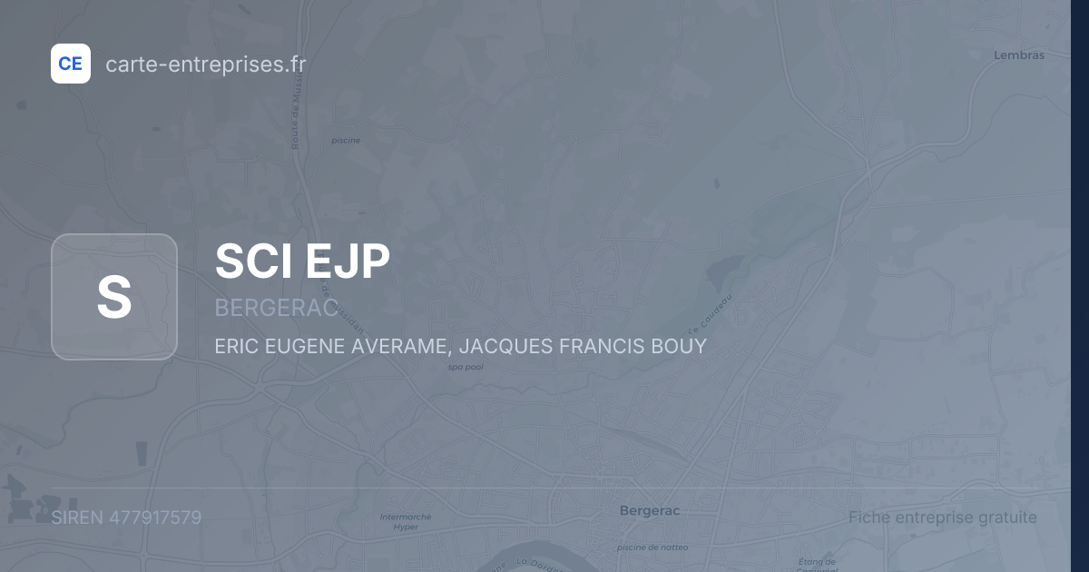 SCI EJP — 477917579 — fiche entreprise
