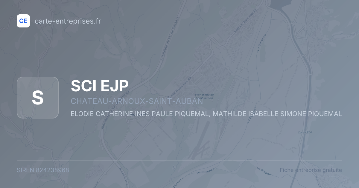 SCI EJP — 824238968 — fiche entreprise