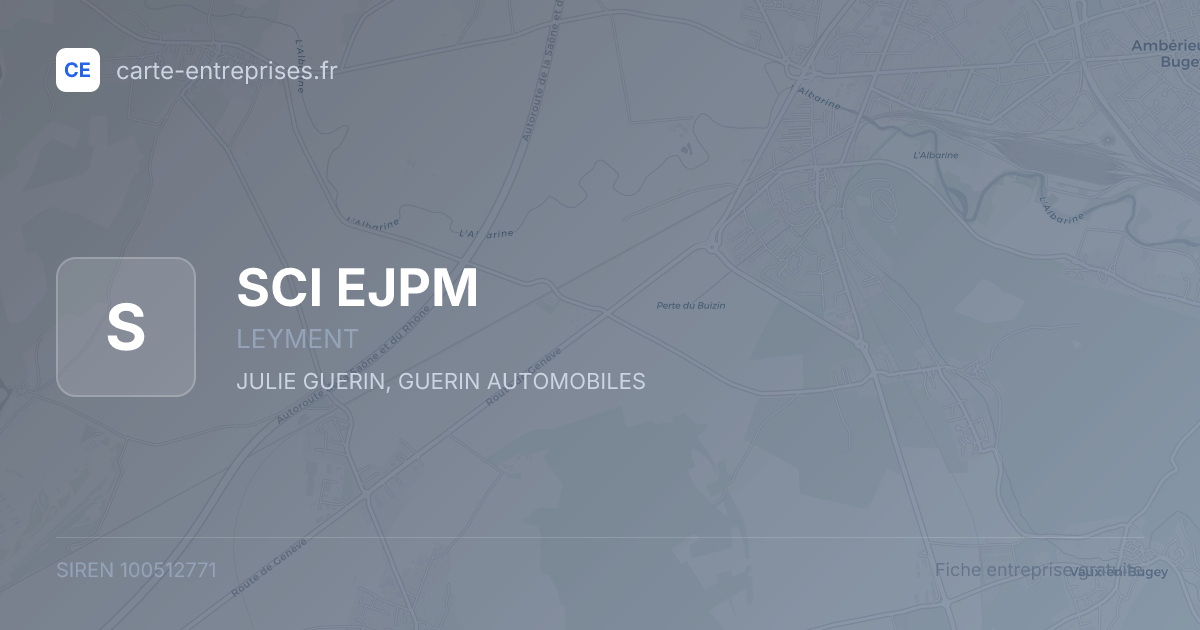 SCI EJPM — 100512771 — fiche entreprise