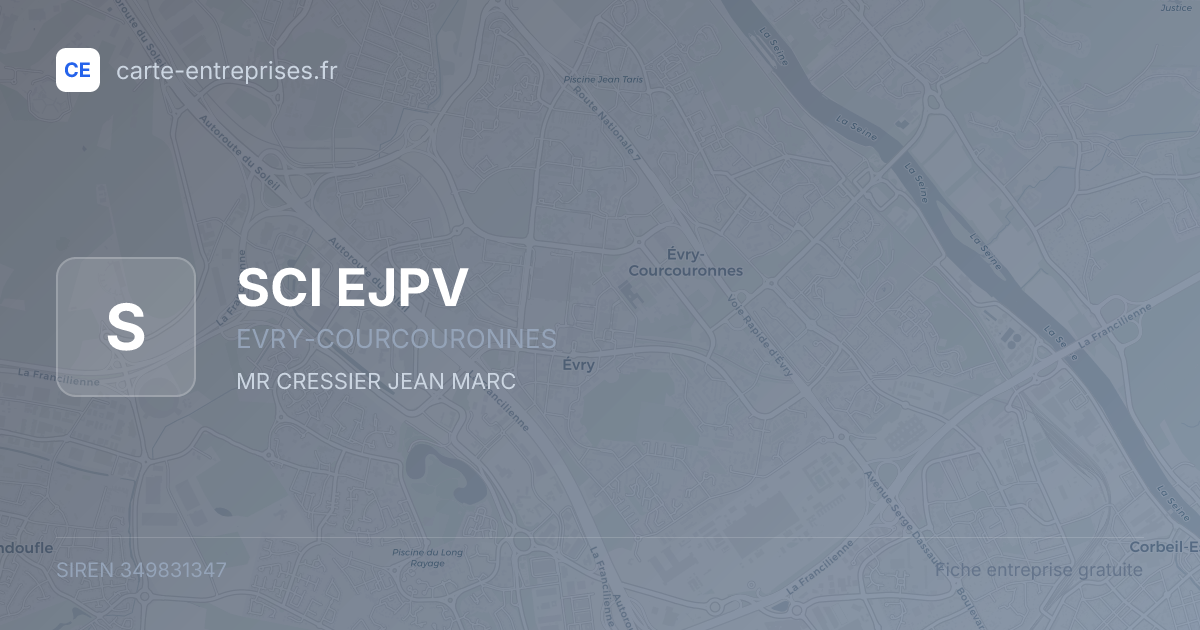 SCI EJPV — 349831347 — fiche entreprise