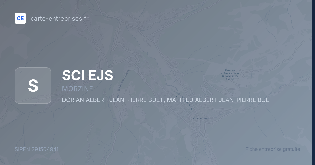 SCI EJS — 391504941 — fiche entreprise