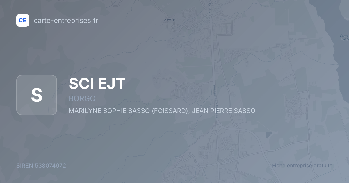 SCI EJT — 538074972 — fiche entreprise