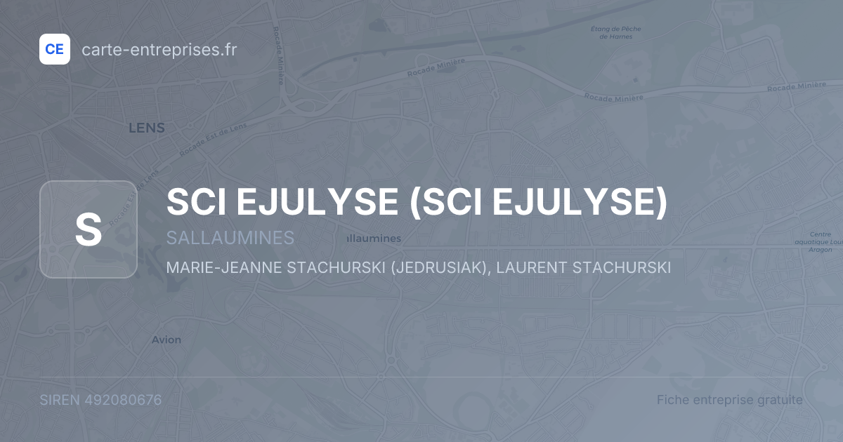SCI EJULYSE — 492080676 — fiche entreprise