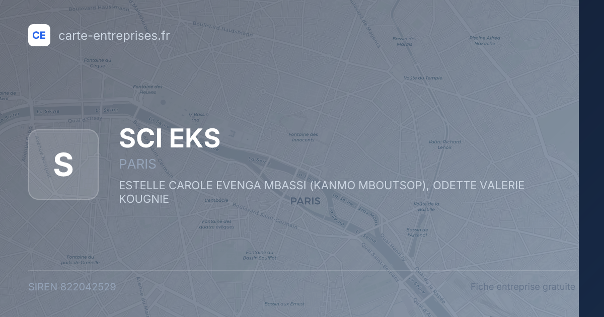 SCI EKS — 822042529 — fiche entreprise