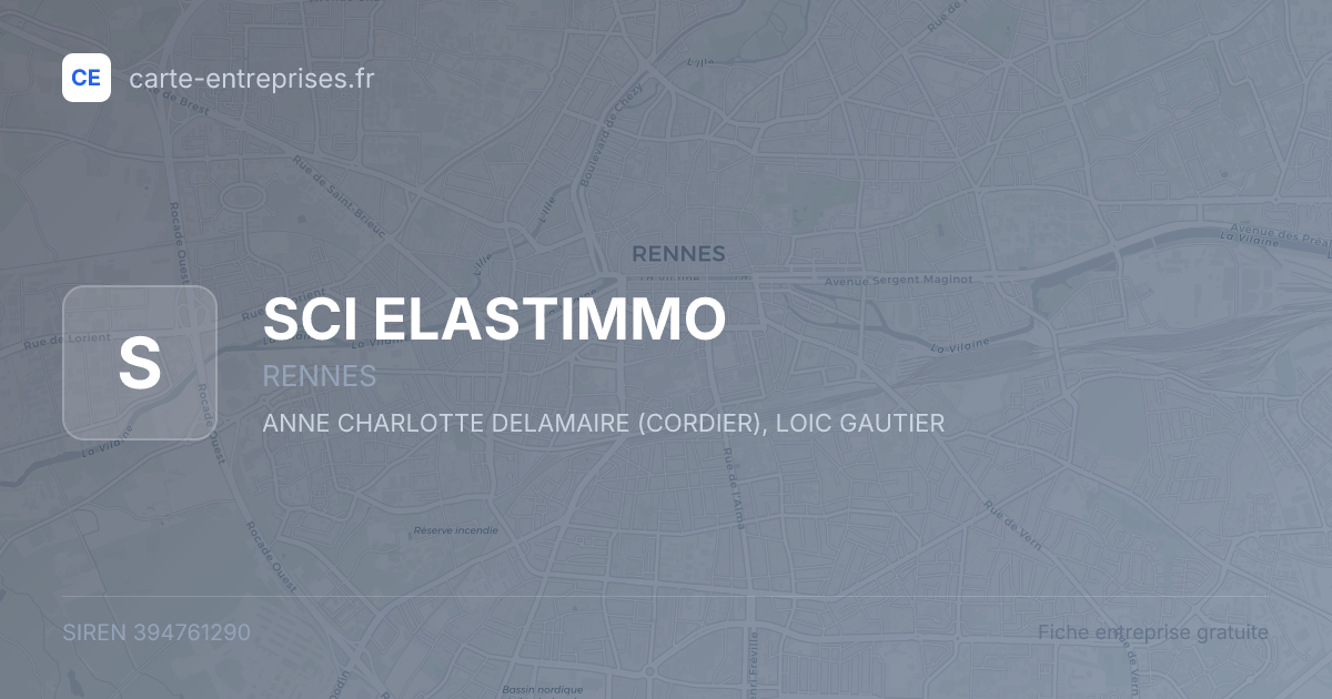 SCI ELASTIMMO — 394761290 — fiche entreprise