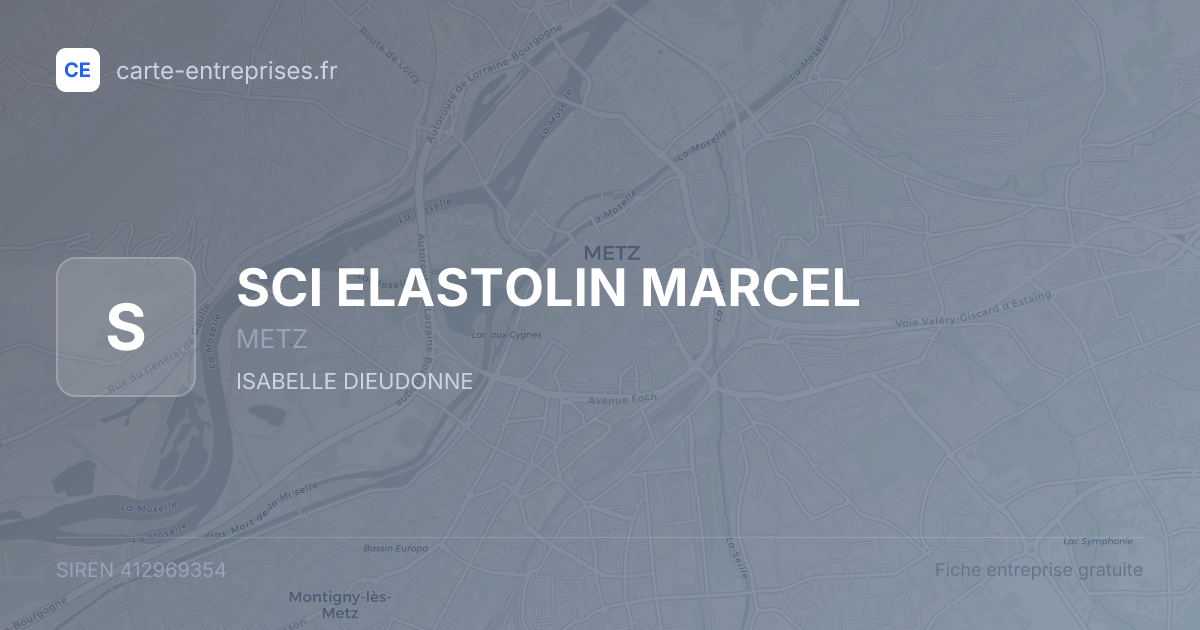 SCI ELASTOLIN MARCEL — 412969354 — fiche entreprise