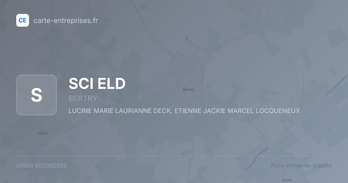 SCI ELD — 903092559 — fiche entreprise