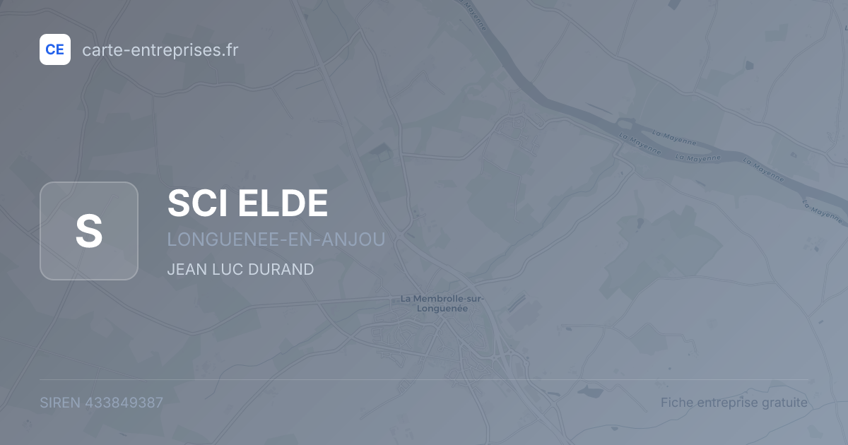SCI ELDE — 433849387 — fiche entreprise