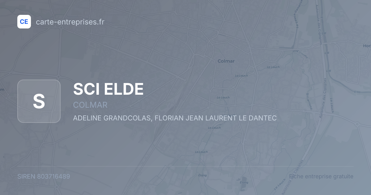 SCI ELDE — 803716489 — fiche entreprise