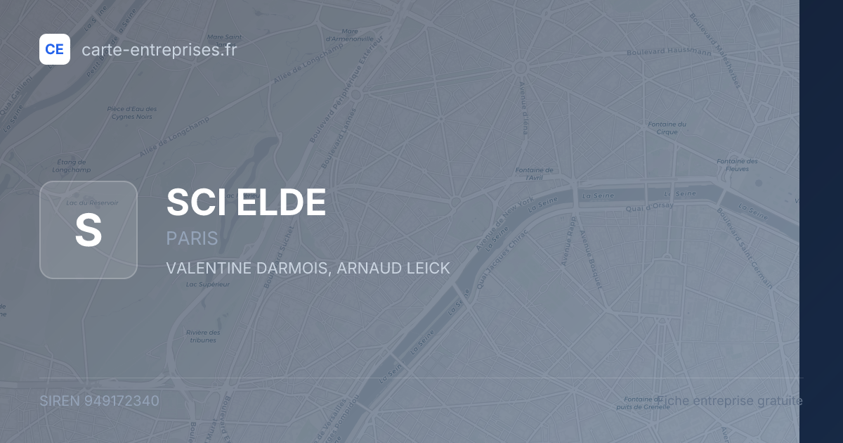 SCI ELDE — 949172340 — fiche entreprise