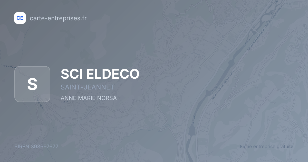 SCI ELDECO — 393697677 — fiche entreprise