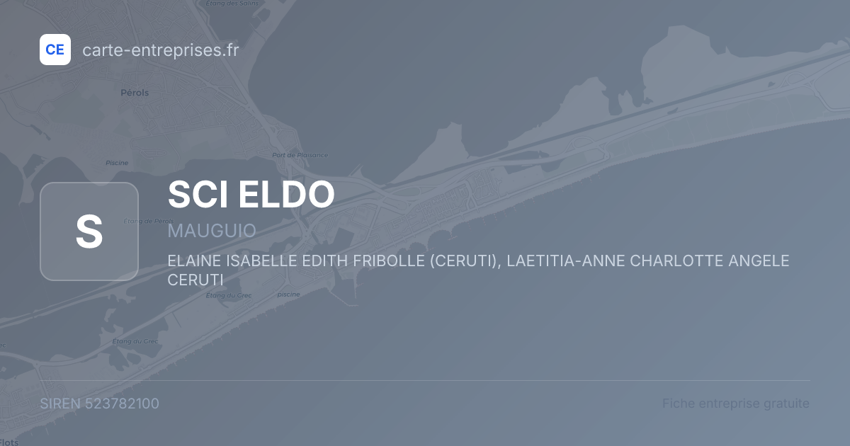 SCI ELDO — 523782100 — fiche entreprise