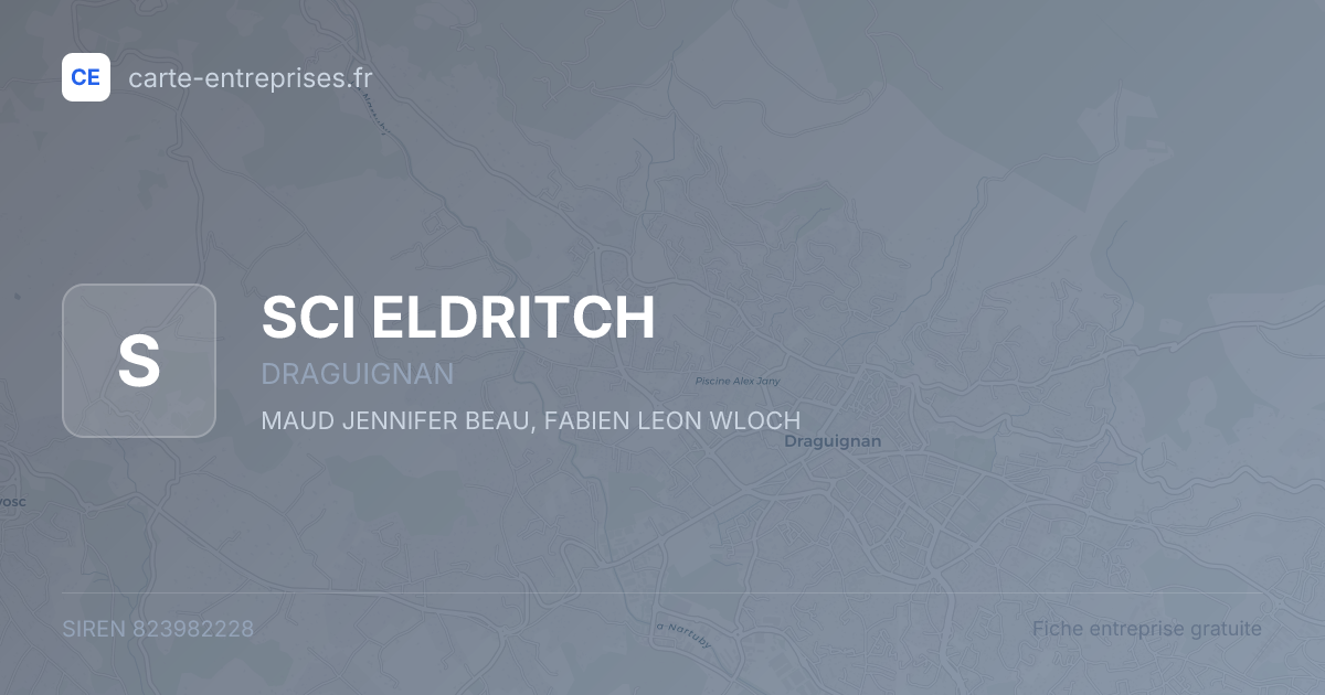 SCI ELDRITCH — 823982228 — fiche entreprise