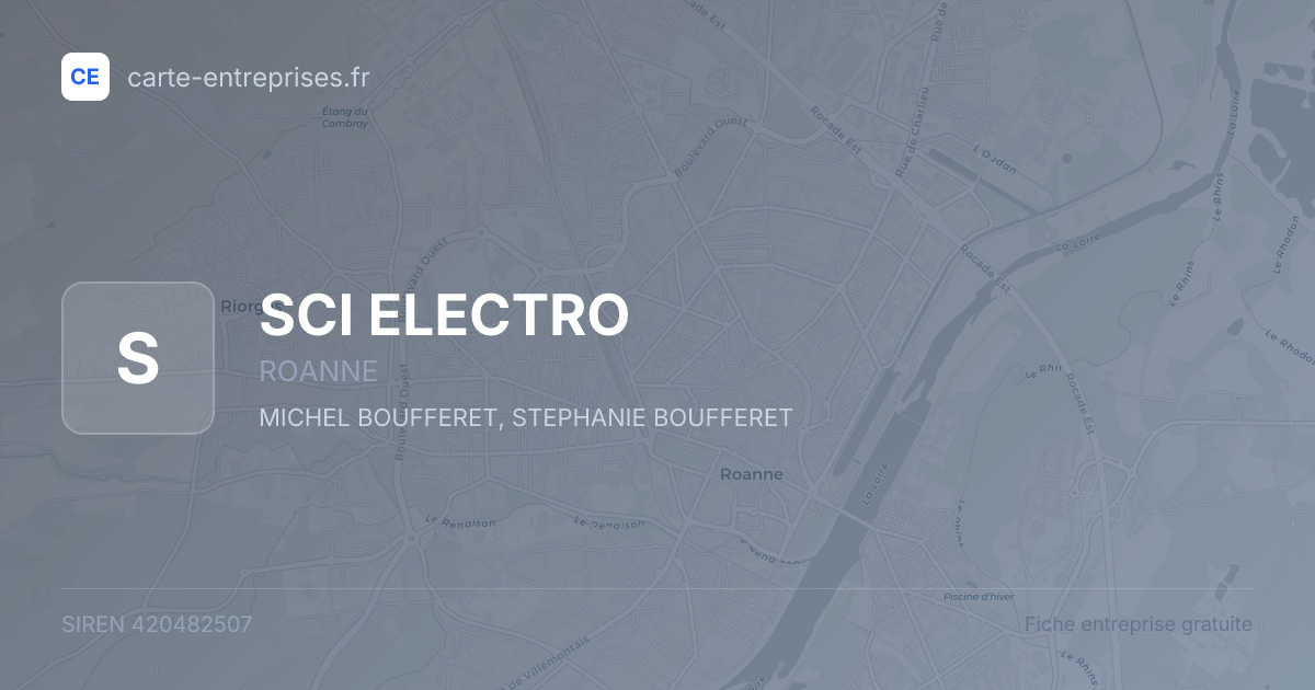 SCI ELECTRO — 420482507 — fiche entreprise