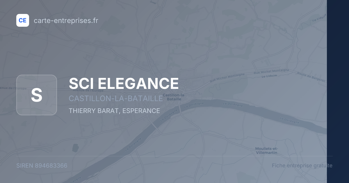 SCI ELEGANCE — 894683366 — fiche entreprise