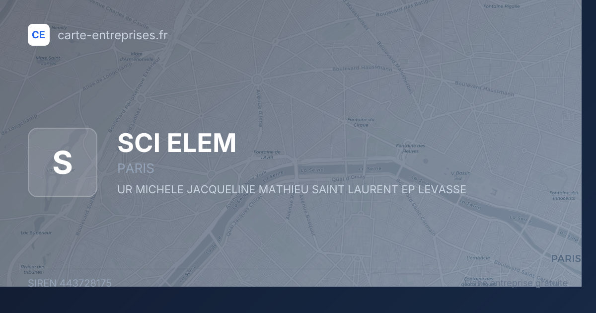 SCI ELEM — 443728175 — fiche entreprise
