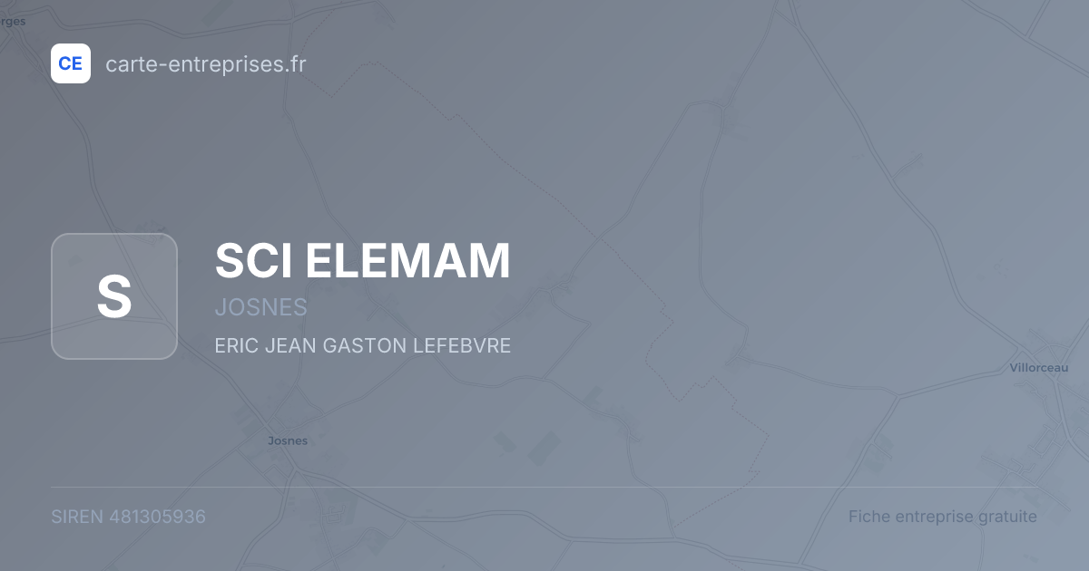 SCI ELEMAM — 481305936 — fiche entreprise
