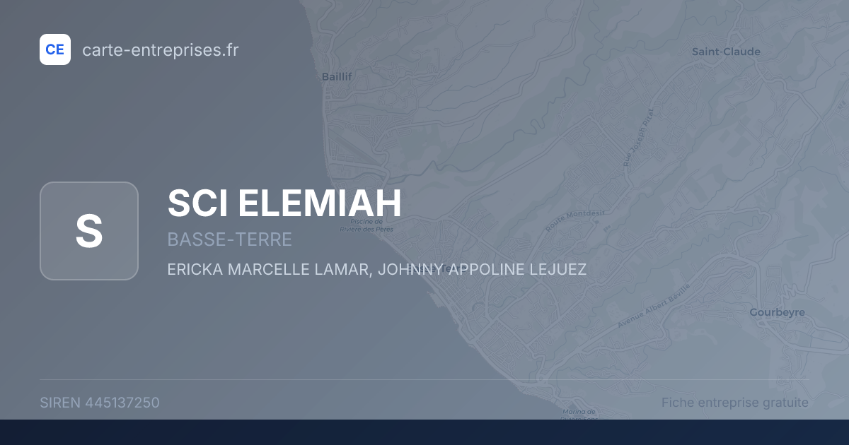 SCI ELEMIAH — 445137250 — fiche entreprise