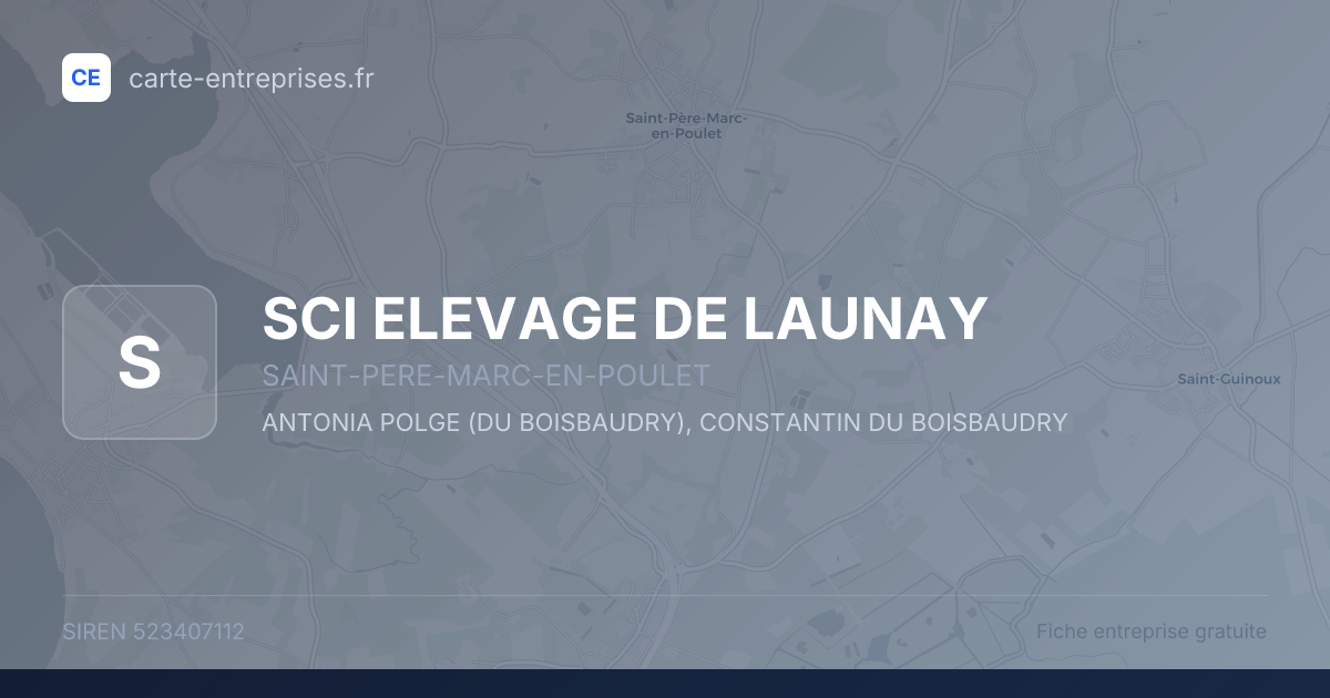 SCI ELEVAGE DE LAUNAY — 523407112 — fiche entreprise