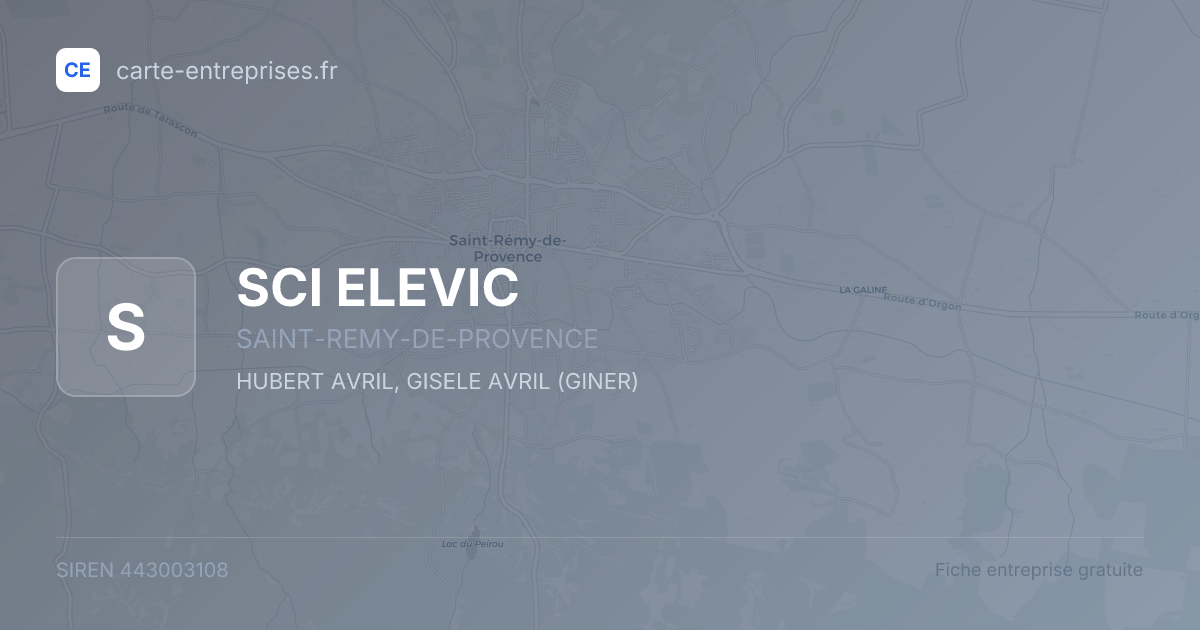 SCI ELEVIC — 443003108 — fiche entreprise