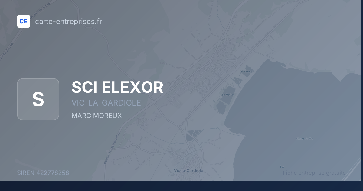 SCI ELEXOR — 422778258 — fiche entreprise