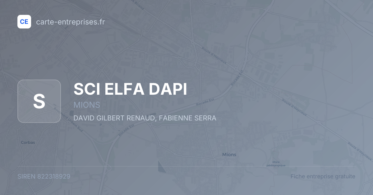 SCI ELFA DAPI — 822318929 — fiche entreprise