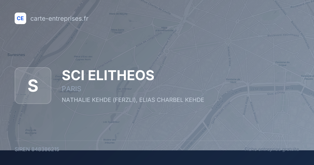 SCI ELITHEOS — 848386215 — fiche entreprise