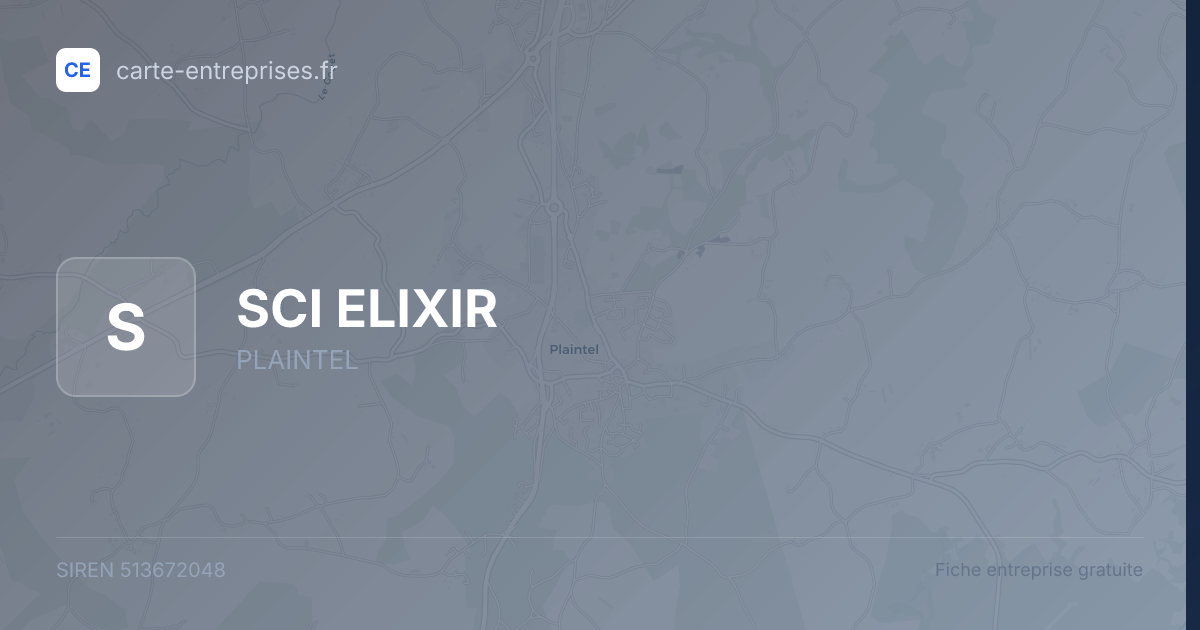 SCI ELIXIR — 513672048 — fiche entreprise