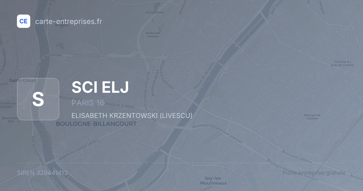 SCI ELJ — 320441413 — fiche entreprise