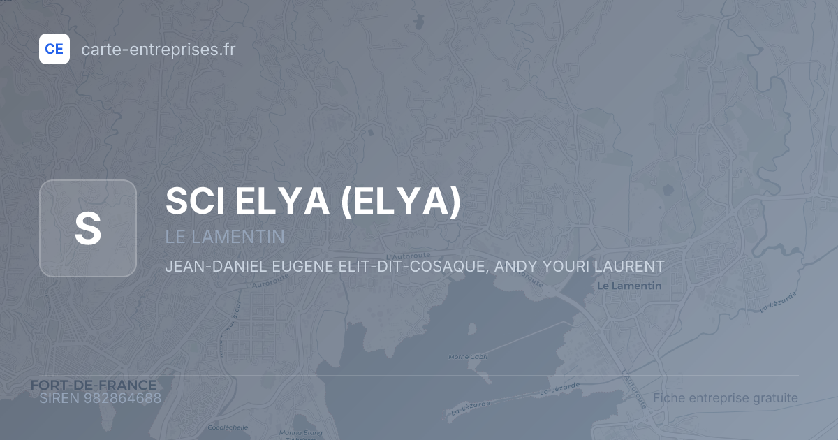 SCI ELYA (ELYA) — 982864688 — fiche entreprise