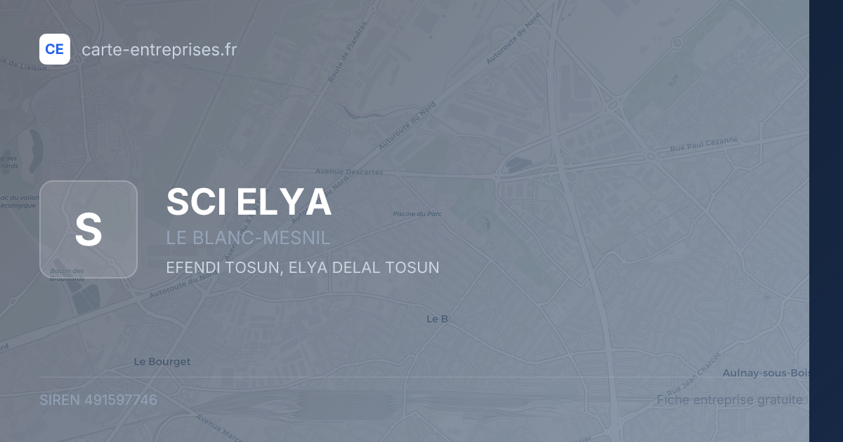 SCI ELYA — 491597746 — fiche entreprise