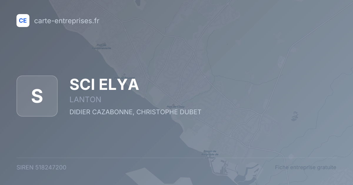 SCI ELYA — 518247200 — fiche entreprise